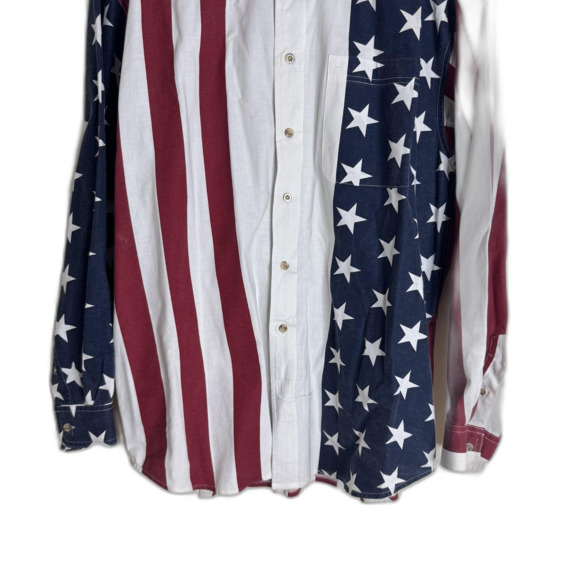 Vintage Knights of Round Table Shirt Mens XL American Flag USA Stars Stripes 90s - Picture 3 of 10